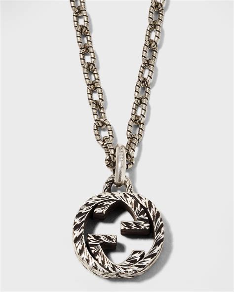 heart pendant gucci necklace|Gucci interlocking g pendant necklace.